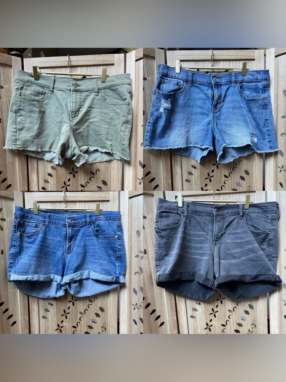 A bundle of 4 pairs of old navy denim shorts all size 12